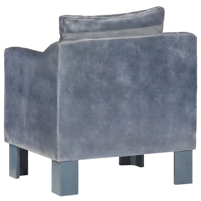 Fauteuil Gris Cuir véritable 11 - Photo n°4