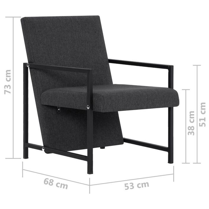 Fauteuil Gris Tissu - Photo n°7