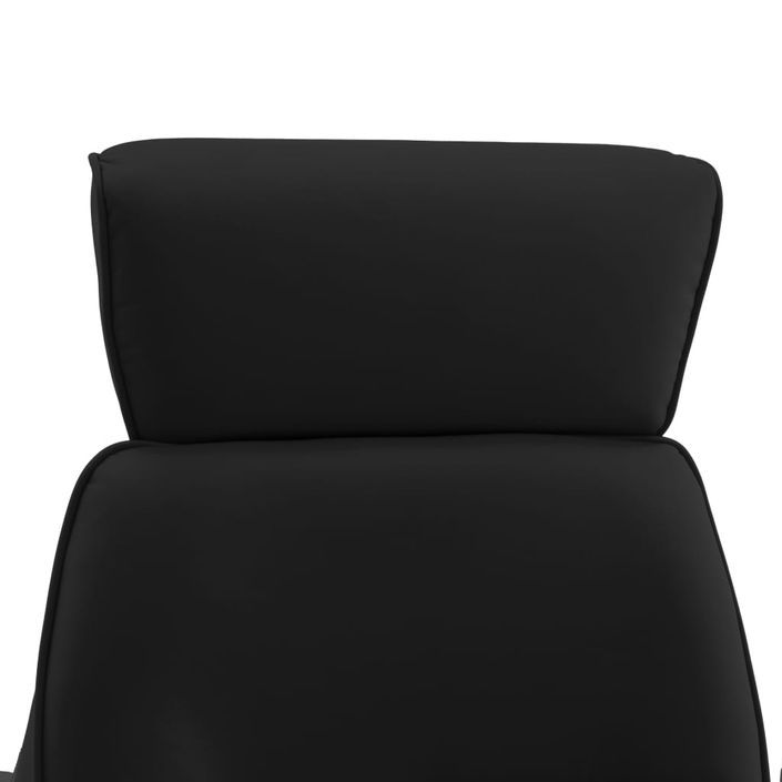 Fauteuil inclinable avec repose-pied Noir Similicuir 6 - Photo n°8