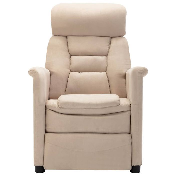 Fauteuil inclinable Crème Similicuir daim 2 - Photo n°4