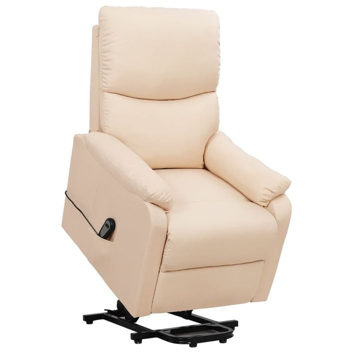 Fauteuil inclinable Crème Tissu - Photo n°1