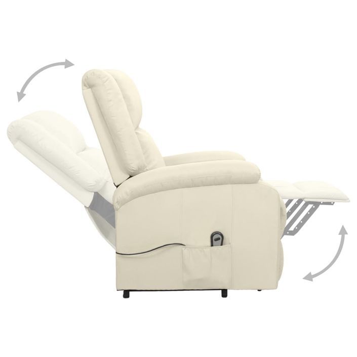 Fauteuil inclinable Crème Tissu 23 - Photo n°6