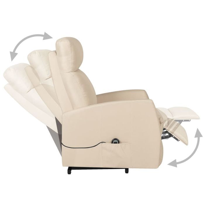 Fauteuil inclinable Crème Tissu Silencia - Photo n°5