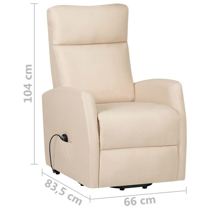 Fauteuil inclinable Crème Tissu Silencia - Photo n°8