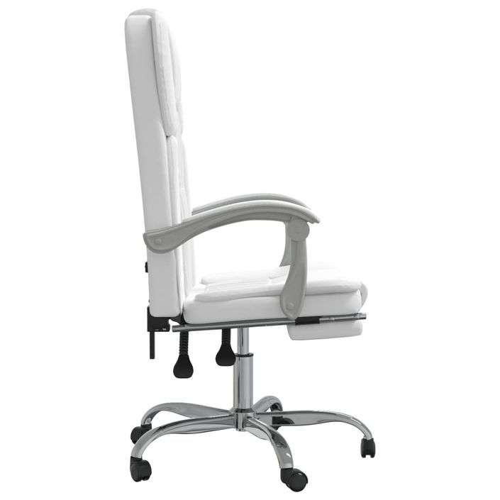 Fauteuil inclinable de bureau Blanc Similicuir - Photo n°4