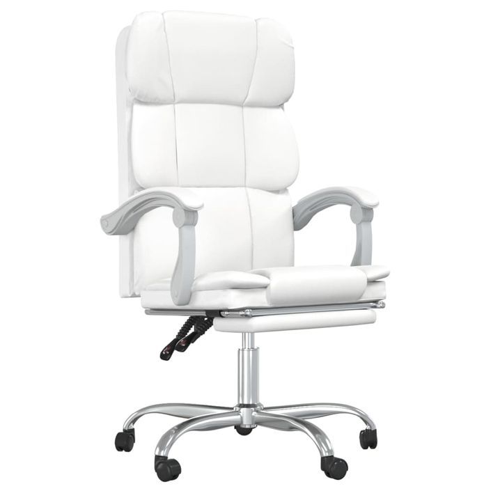 Fauteuil inclinable de bureau Blanc Similicuir - Photo n°1