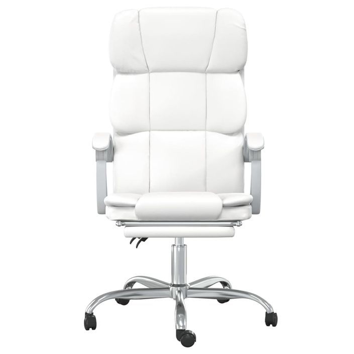 Fauteuil inclinable de bureau Blanc Similicuir - Photo n°3