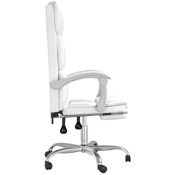 Fauteuil inclinable de bureau Blanc Similicuir - Photo n°4