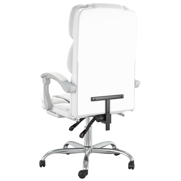 Fauteuil inclinable de bureau Blanc Similicuir - Photo n°5