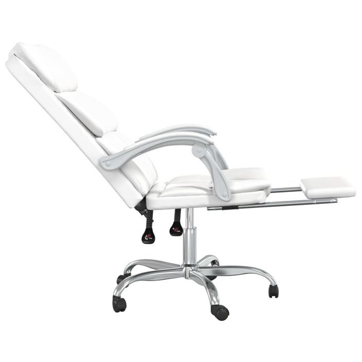 Fauteuil inclinable de bureau Blanc Similicuir - Photo n°7