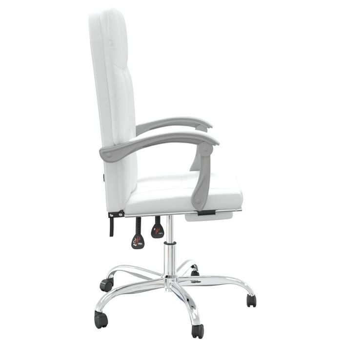 Fauteuil inclinable de bureau Blanc Similicuir - Photo n°4