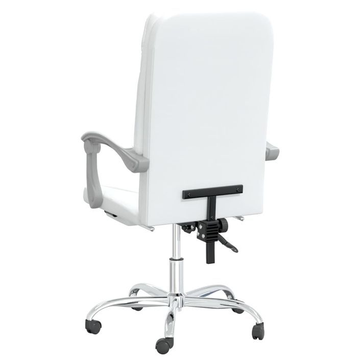 Fauteuil inclinable de bureau Blanc Similicuir - Photo n°5