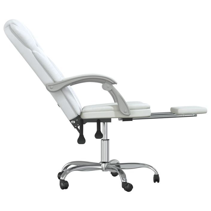 Fauteuil inclinable de bureau Blanc Similicuir - Photo n°7