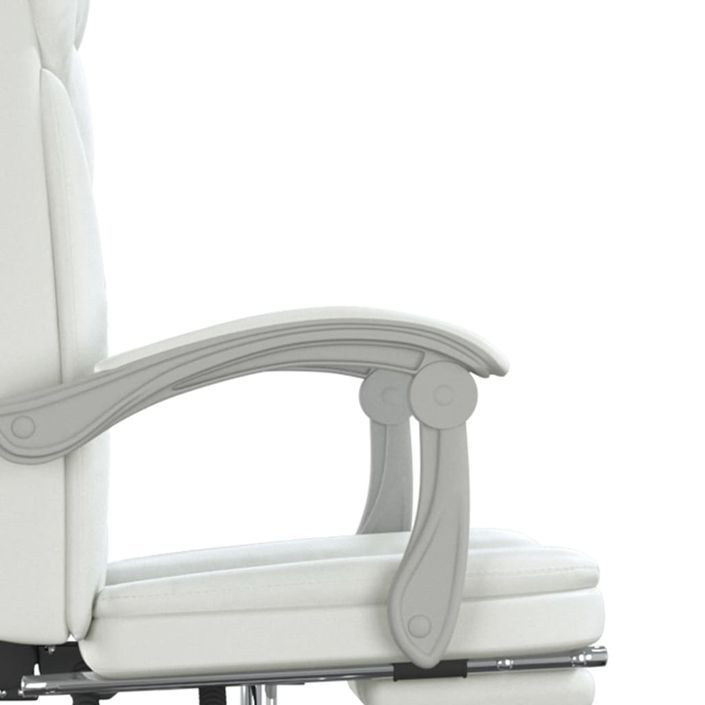 Fauteuil inclinable de bureau Blanc Similicuir - Photo n°9