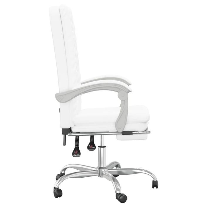 Fauteuil inclinable de bureau Blanc Similicuir - Photo n°4