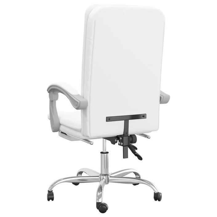 Fauteuil inclinable de bureau Blanc Similicuir - Photo n°5