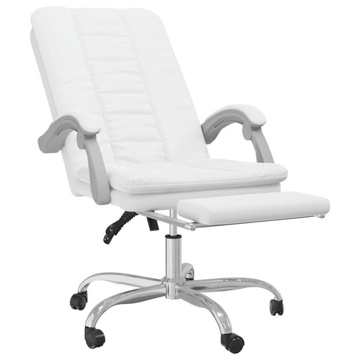 Fauteuil inclinable de bureau Blanc Similicuir - Photo n°6