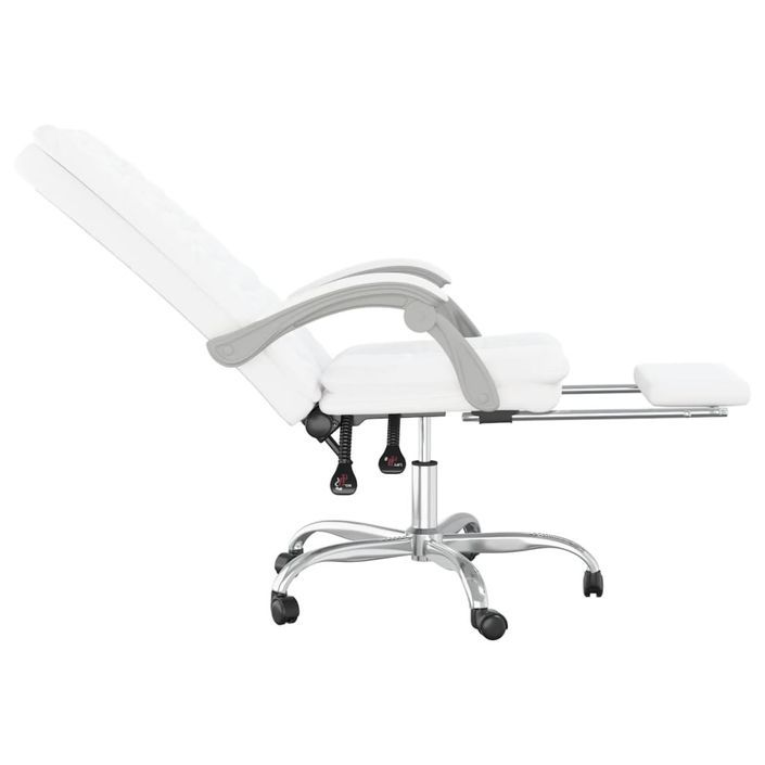 Fauteuil inclinable de bureau Blanc Similicuir - Photo n°7