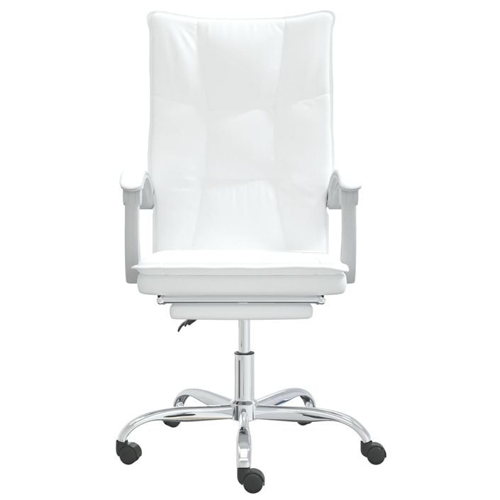 Fauteuil inclinable de bureau Blanc Similicuir - Photo n°3