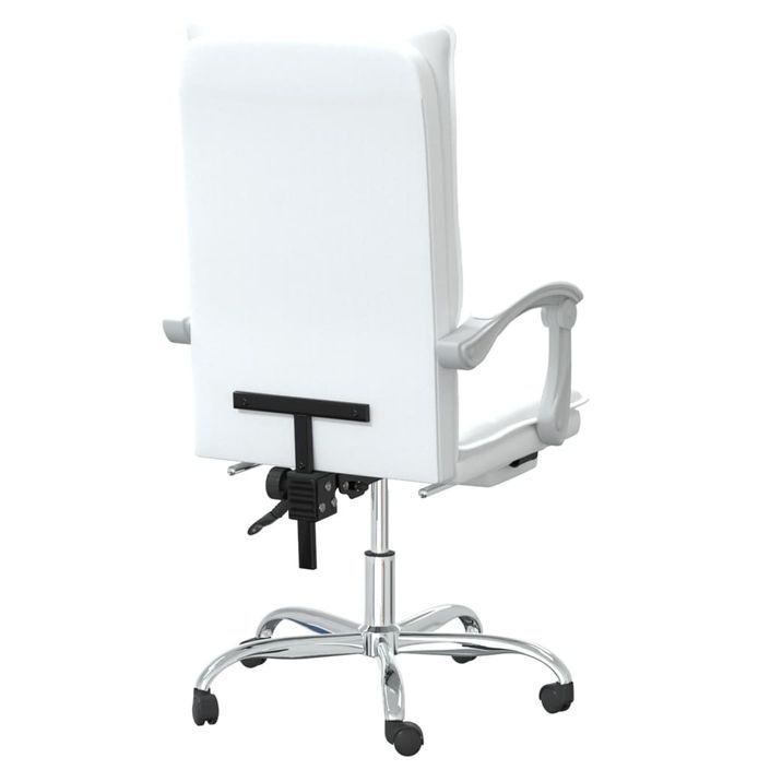 Fauteuil inclinable de bureau Blanc Similicuir - Photo n°5