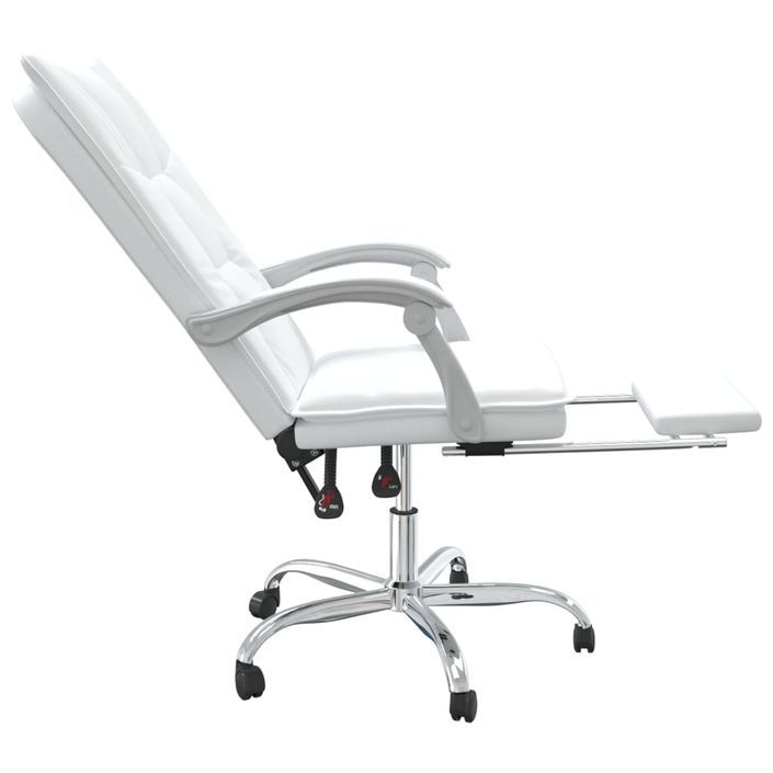 Fauteuil inclinable de bureau Blanc Similicuir - Photo n°7