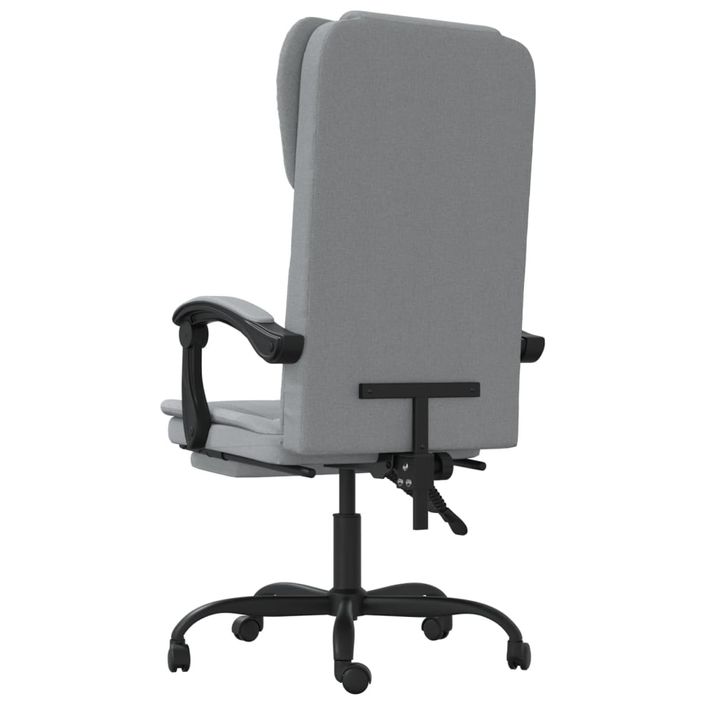 Fauteuil inclinable de bureau Gris clair Tissu - Photo n°5