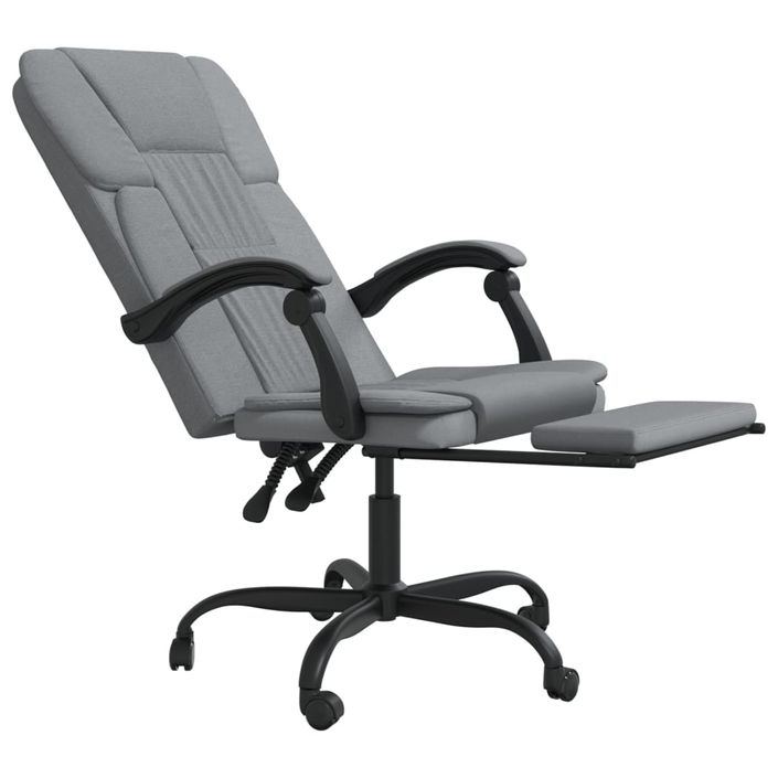 Fauteuil inclinable de bureau Gris clair Tissu - Photo n°6