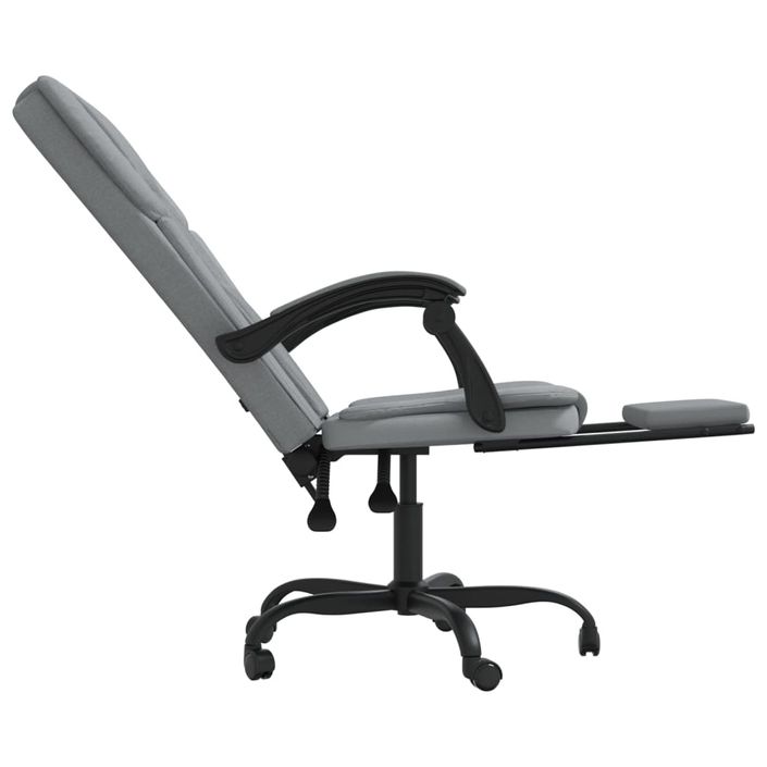 Fauteuil inclinable de bureau Gris clair Tissu - Photo n°7