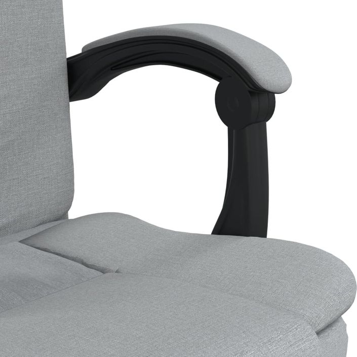 Fauteuil inclinable de bureau Gris clair Tissu - Photo n°9