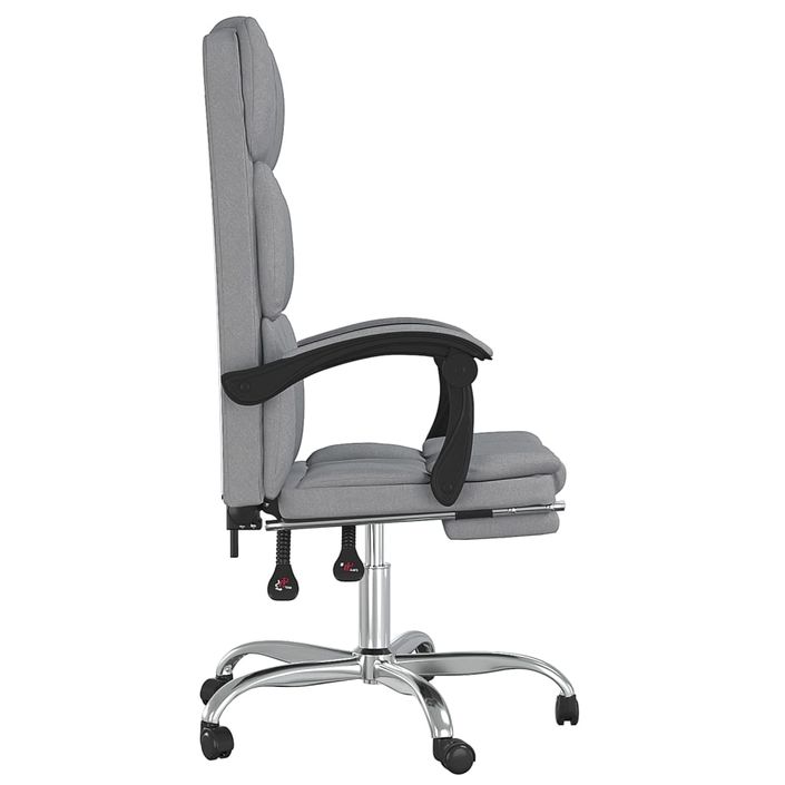 Fauteuil inclinable de bureau Gris clair Tissu - Photo n°4