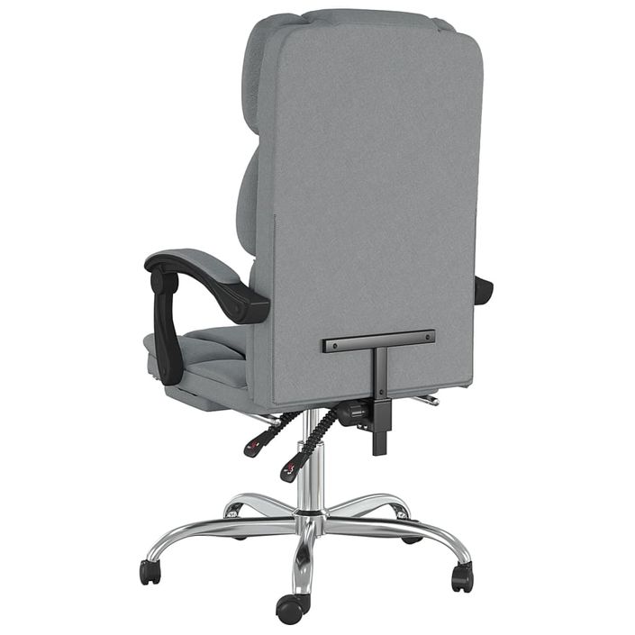 Fauteuil inclinable de bureau Gris clair Tissu - Photo n°5