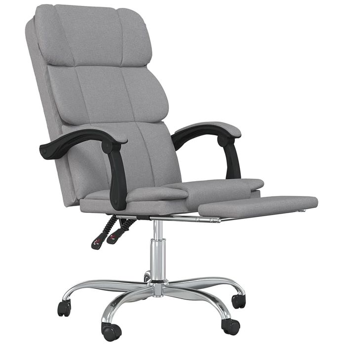 Fauteuil inclinable de bureau Gris clair Tissu - Photo n°6