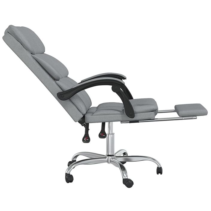 Fauteuil inclinable de bureau Gris clair Tissu - Photo n°7