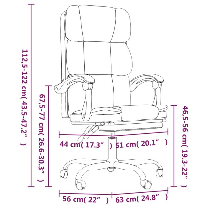 Fauteuil inclinable de bureau Gris clair Tissu - Photo n°11