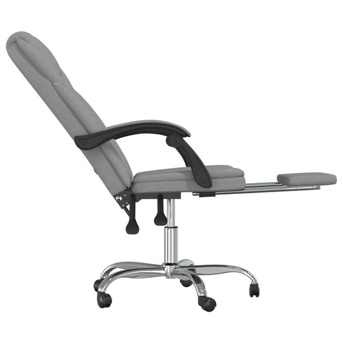 Fauteuil inclinable de bureau Gris clair Tissu - Photo n°7