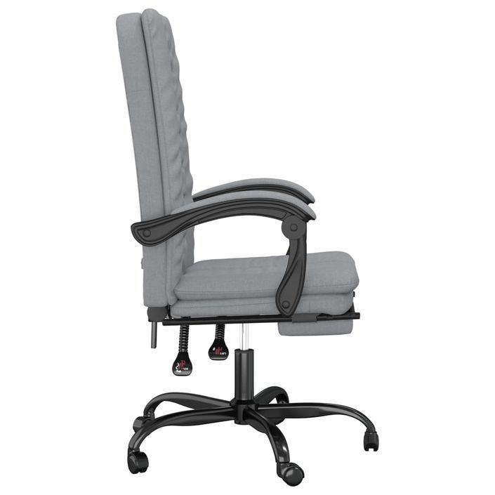 Fauteuil inclinable de bureau Gris clair Tissu - Photo n°4