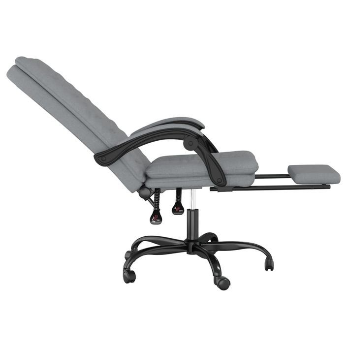 Fauteuil inclinable de bureau Gris clair Tissu - Photo n°7