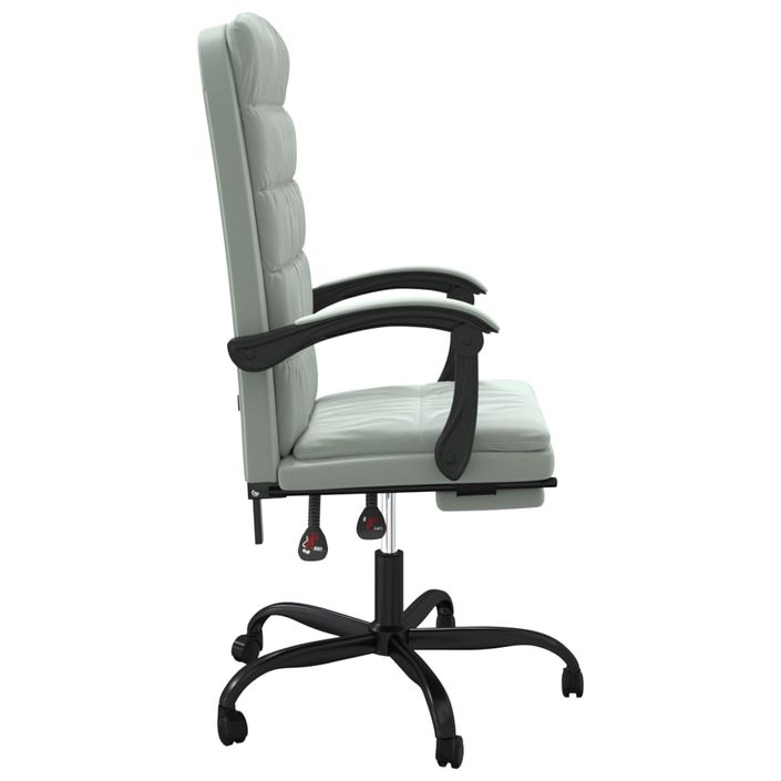 Fauteuil inclinable de bureau Gris clair Velours - Photo n°4