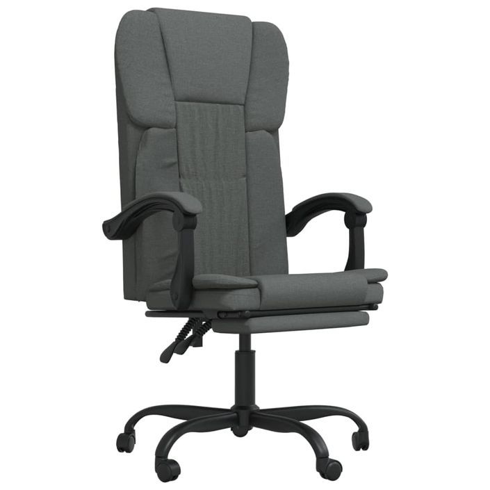 Fauteuil inclinable de bureau Gris foncé Tissu - Photo n°1