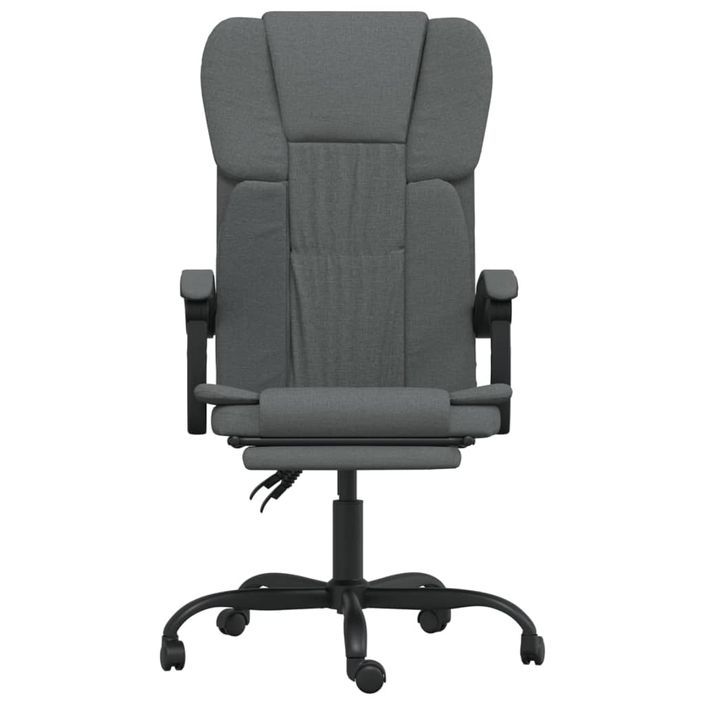 Fauteuil inclinable de bureau Gris foncé Tissu - Photo n°3