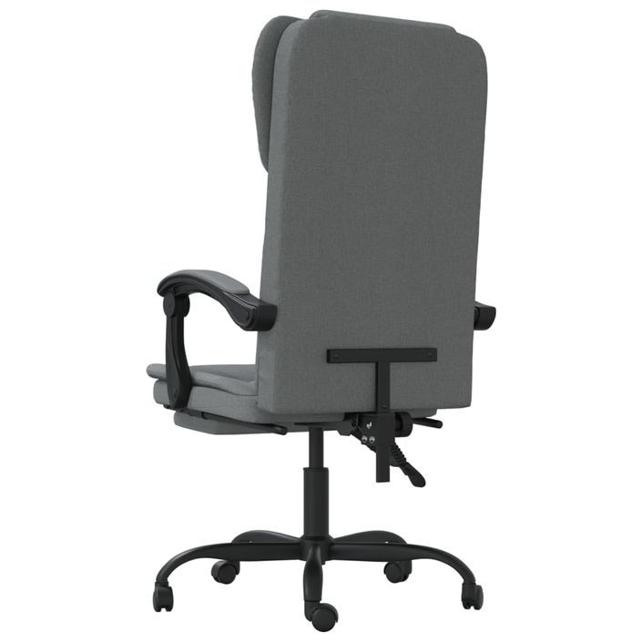 Fauteuil inclinable de bureau Gris foncé Tissu - Photo n°5