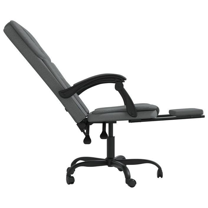 Fauteuil inclinable de bureau Gris foncé Tissu - Photo n°7