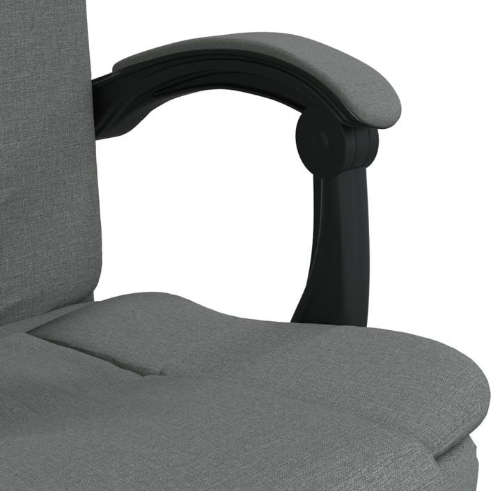 Fauteuil inclinable de bureau Gris foncé Tissu - Photo n°9