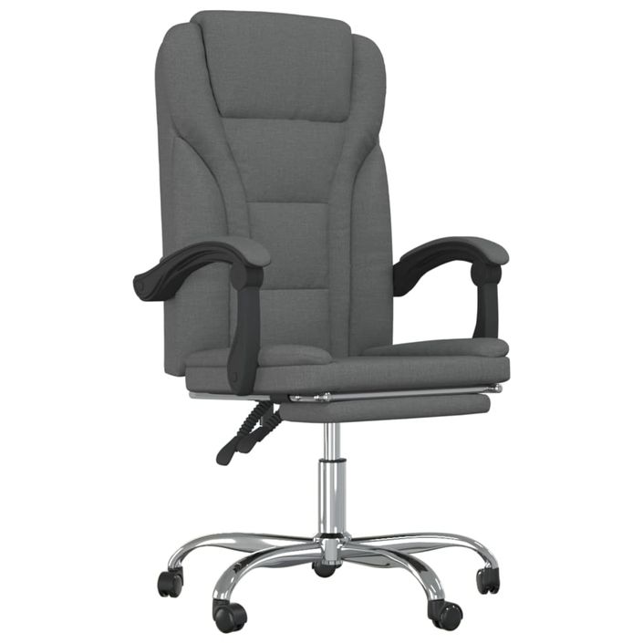 Fauteuil inclinable de bureau Gris foncé Tissu - Photo n°2