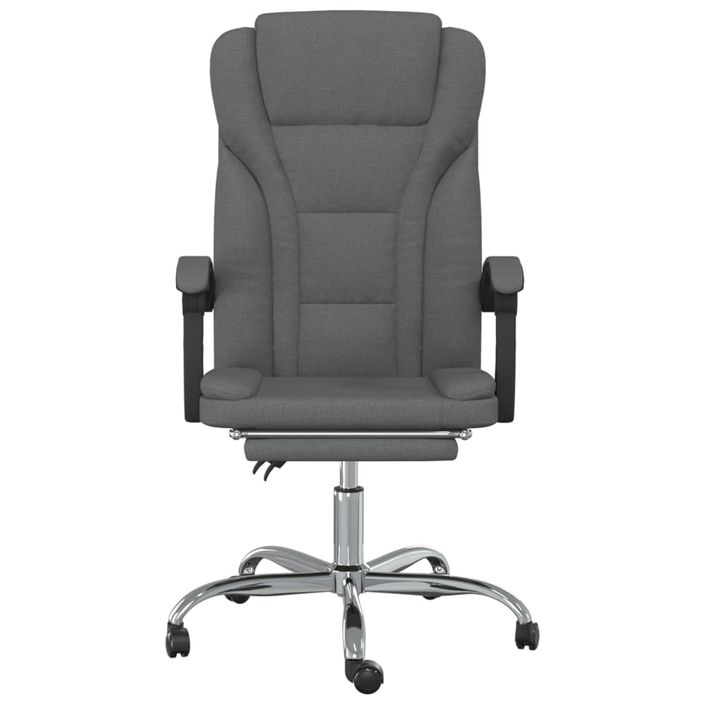 Fauteuil inclinable de bureau Gris foncé Tissu - Photo n°3