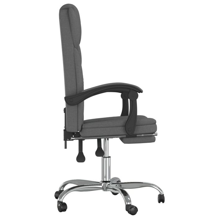 Fauteuil inclinable de bureau Gris foncé Tissu - Photo n°4