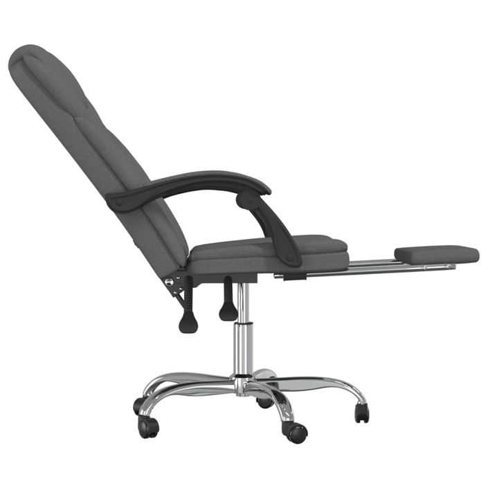 Fauteuil inclinable de bureau Gris foncé Tissu - Photo n°7