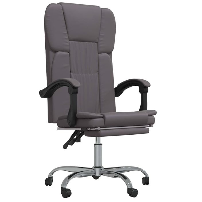 Fauteuil inclinable de bureau Gris Similicuir - Photo n°2