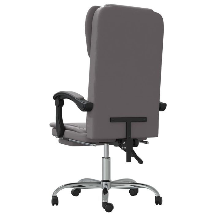 Fauteuil inclinable de bureau Gris Similicuir - Photo n°5