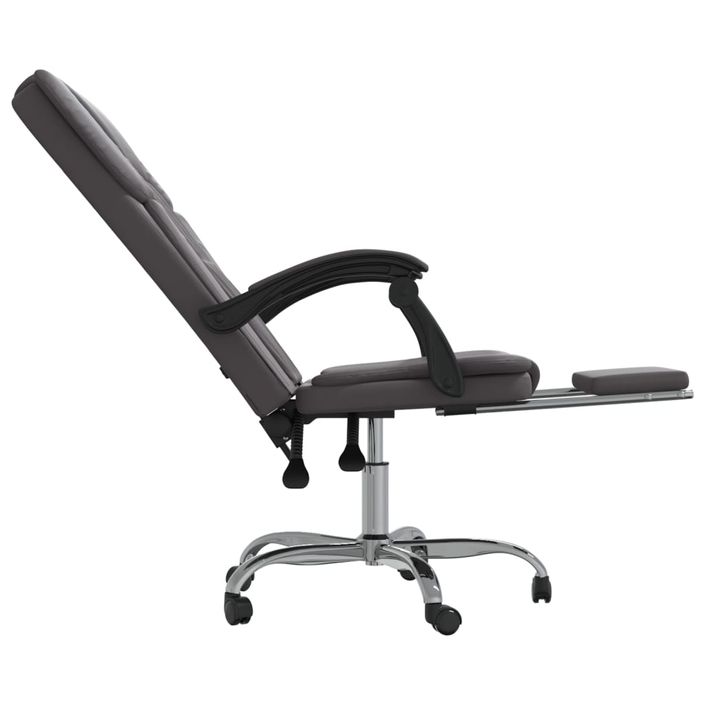 Fauteuil inclinable de bureau Gris Similicuir - Photo n°7